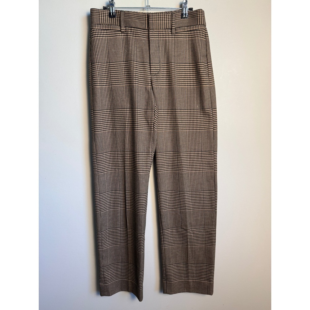 Banana Republic Womens Brown Houndstooth Straight Leg Pants 2L Preppy Office